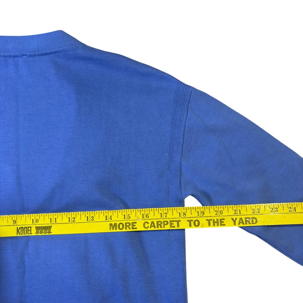 Talbots Womens Blue V-Neck Button Front Cotton Rayon Knit Cardigan Sweater Small - Picture 10 of 12